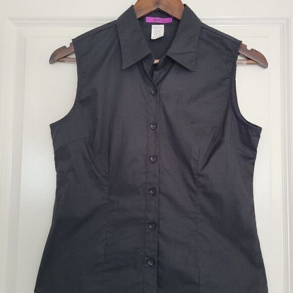 MOJO  Black Top  button down shirts size M‎ - Picture 1 of 5
